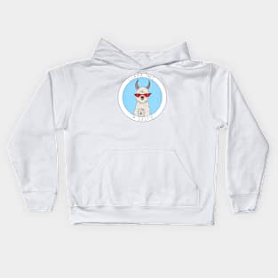 Llama take a selfie Kids Hoodie